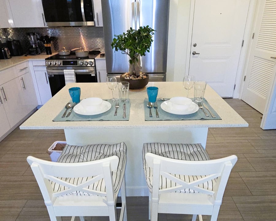 Whether its a quick bite or a home-cooked meal, this space blends comfort with convenience.