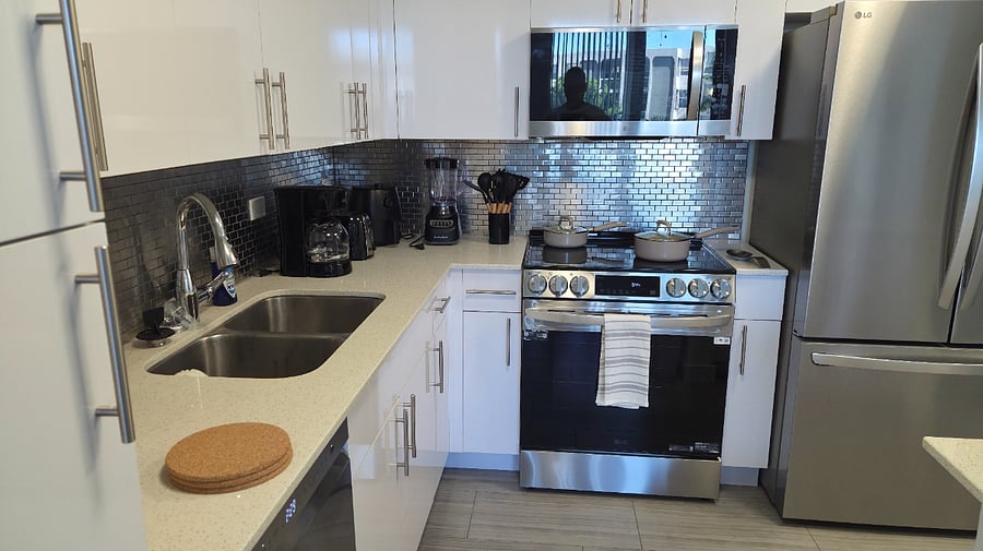 Whether you're blending smoothies or simmering dinner, this space is ready for your routine.