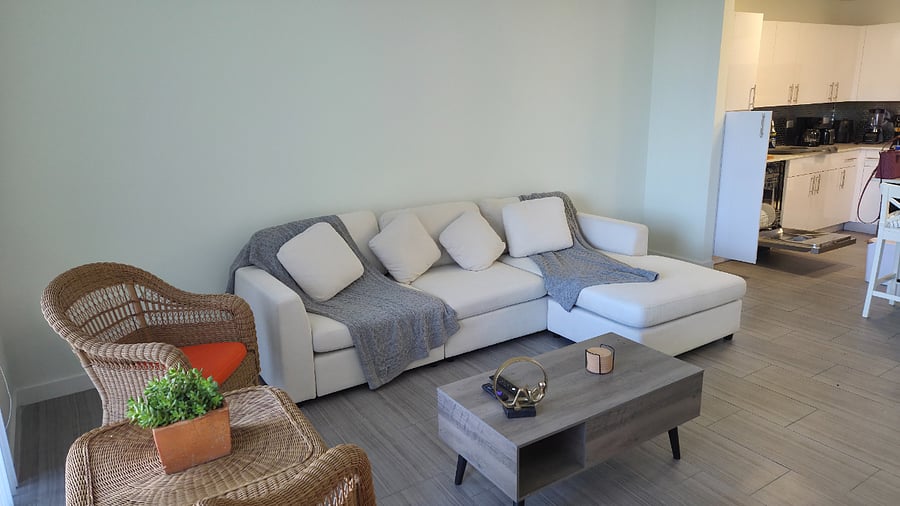 Unwind in style. This open-concept space blends comfort and charm for your perfect home-away-from-home.