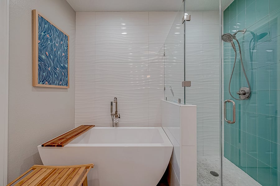 Master Bathroom Tub Photo Makes it look small/squished
