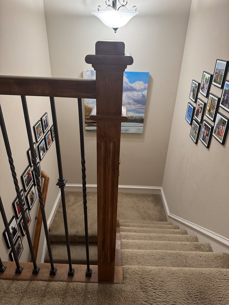 View from upstairs looking down at landing