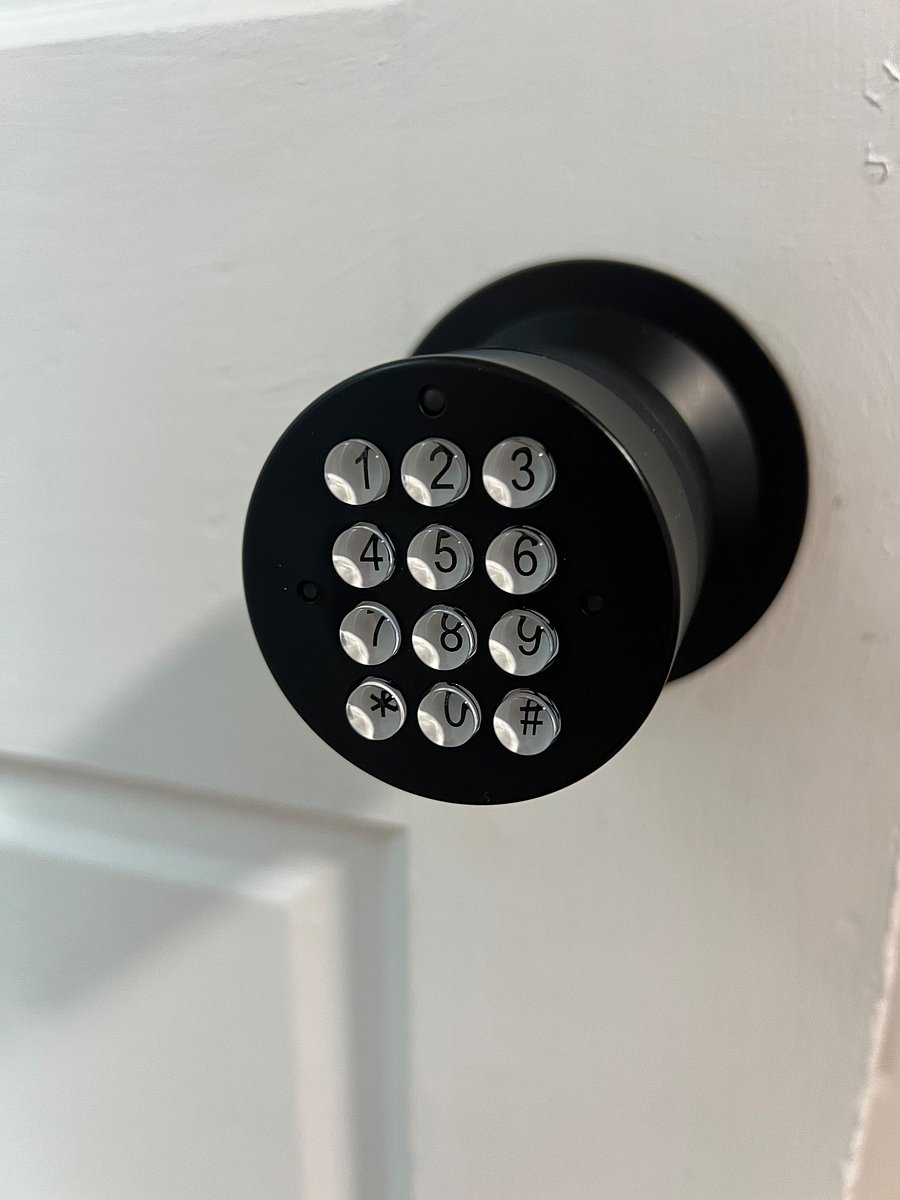 Coded entry on exterior and bedroom entry.