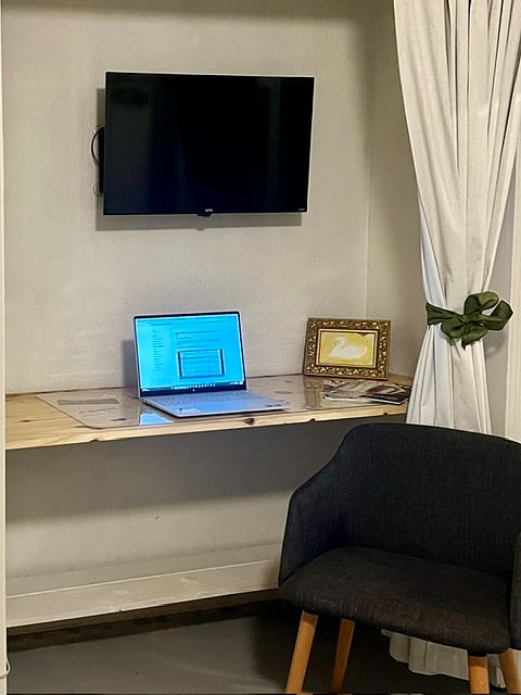In room workspace.