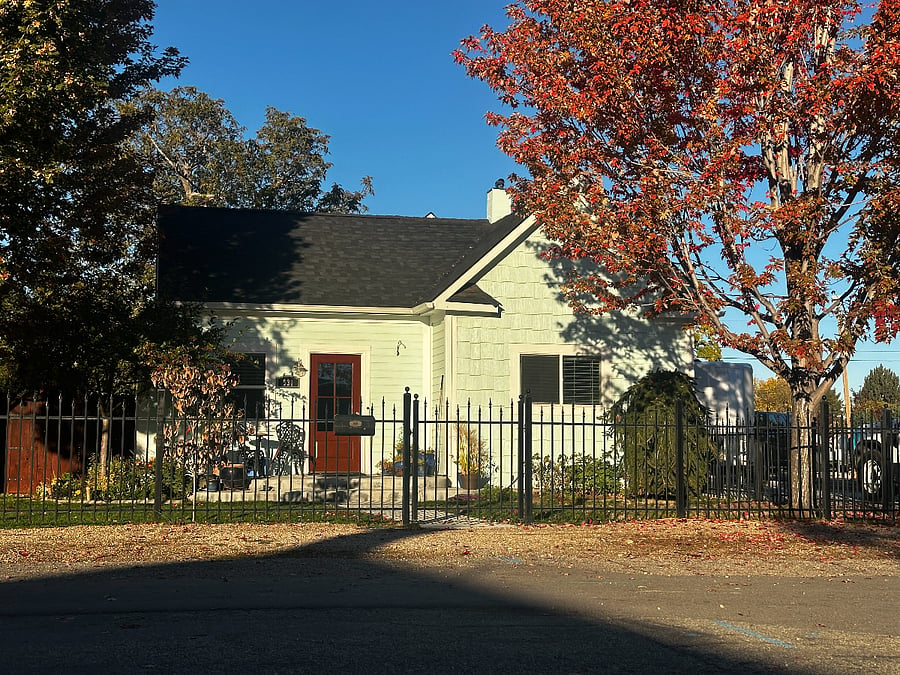 Main house from the street. Loft located in the backyard.