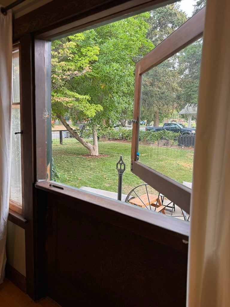 Giant original Dutch door from inside
