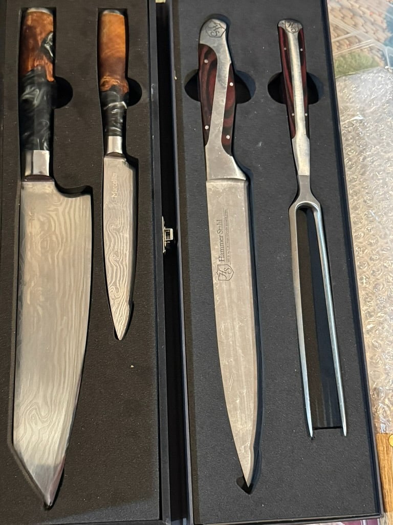 Professional chefs knife, paring knife, carving knife add on amenity -VERY SHARP Hand wash only!