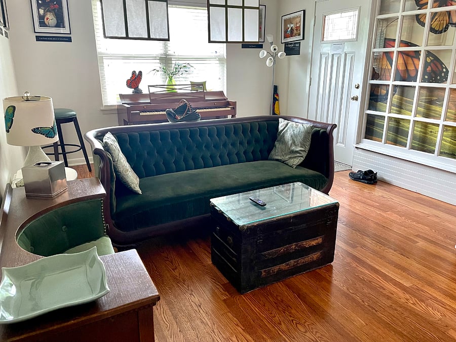 Living room view from hallway