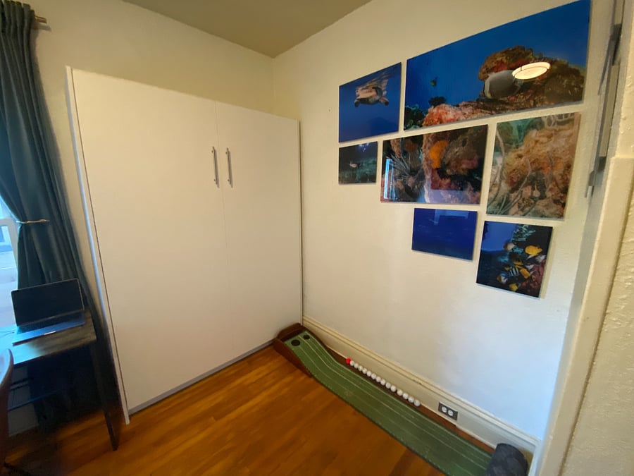 Second Bedroom (Workspace with Murphy Bed up)