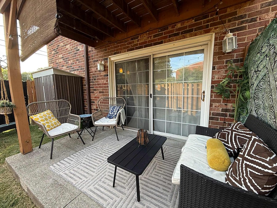 Private Patio with Fenced-in Backyard