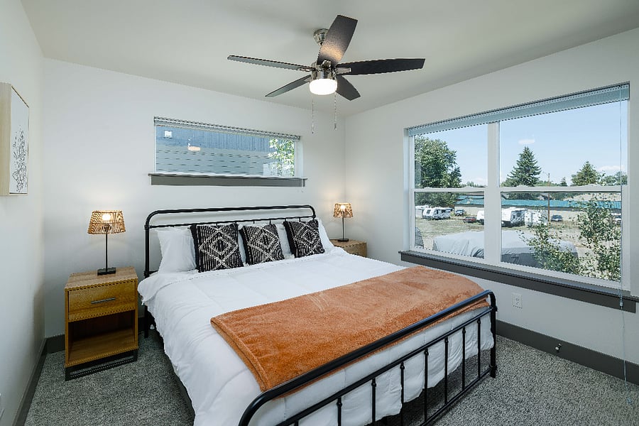 Second bedroom on second floor with mountain views.