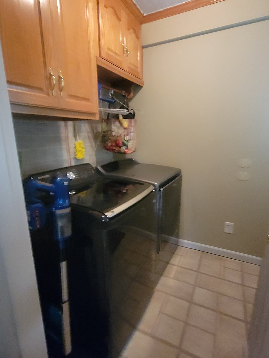 Large capacity washer and dryer.