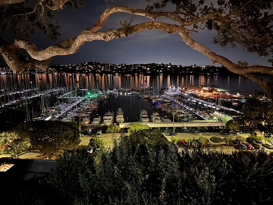 Night view from deck