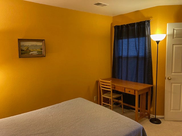 Work space in the second bedroom