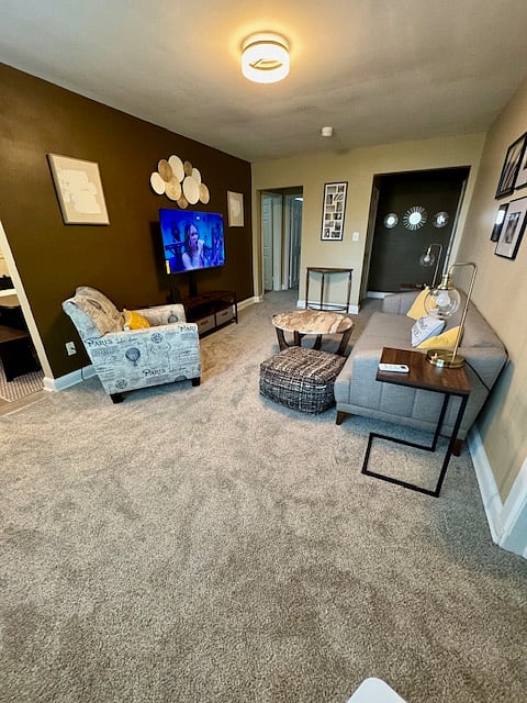 Living room and entryway. 