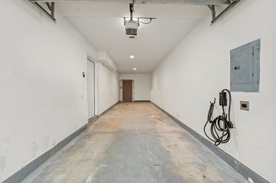 Tandem 2-car attached garage