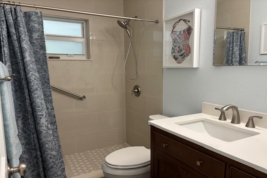 Updated Bathroom with walk-in shower.