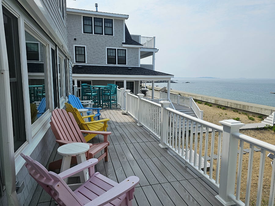 Deck overlooking ocean