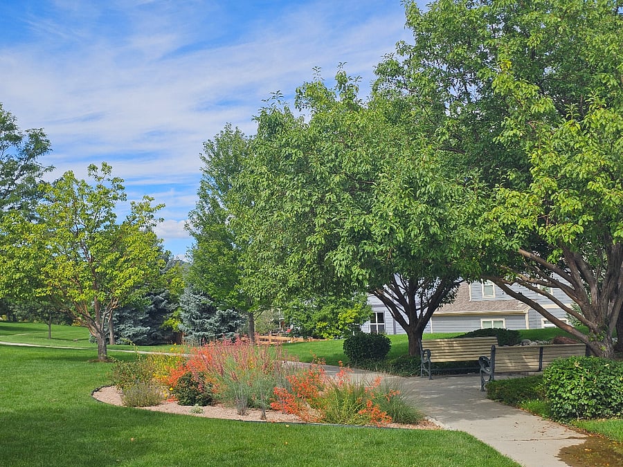 View from one of the walking areas in the neighborhood, close to the home