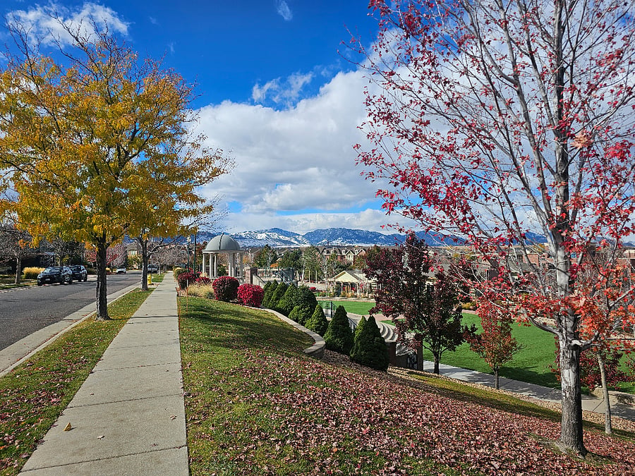 View from one of the walking areas in the neighborhood, close to the home