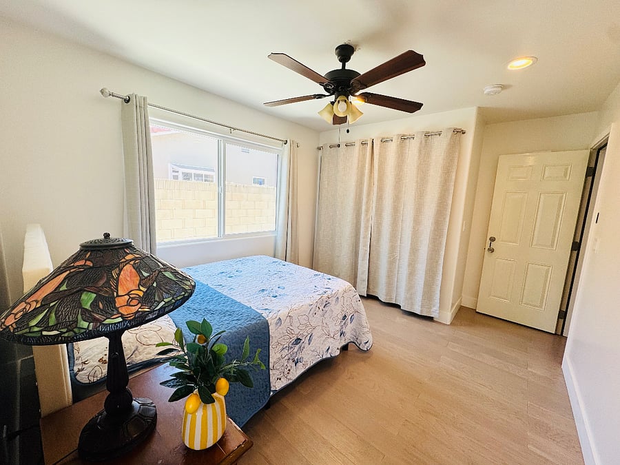 Bedroom with full size bed