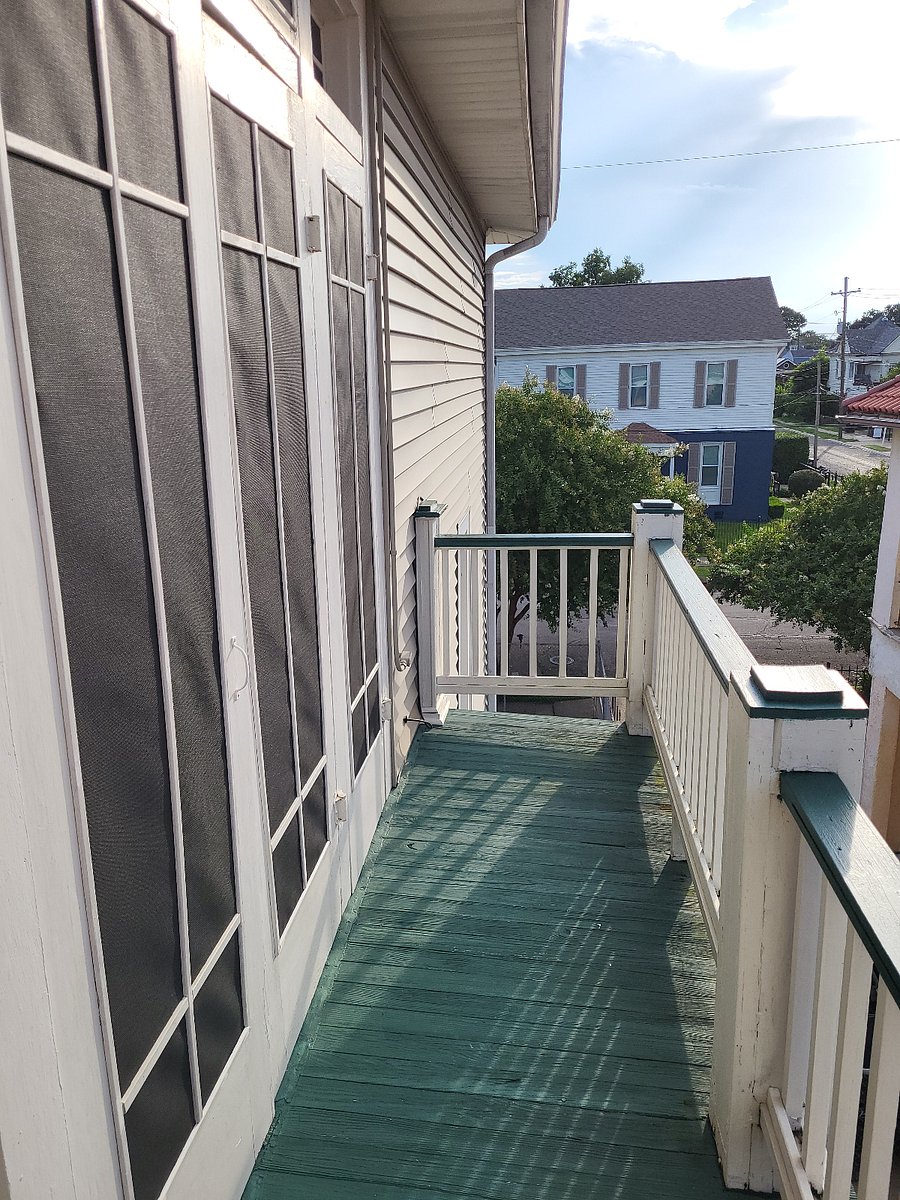 Private balcony off living room.