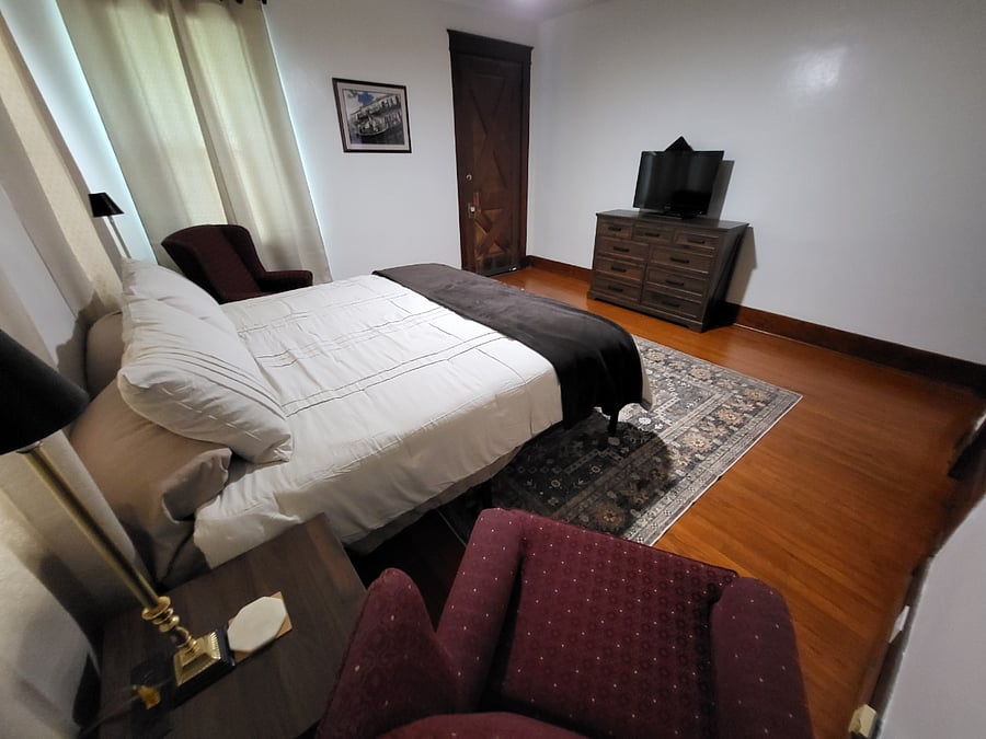 Bedroom with Roku TV