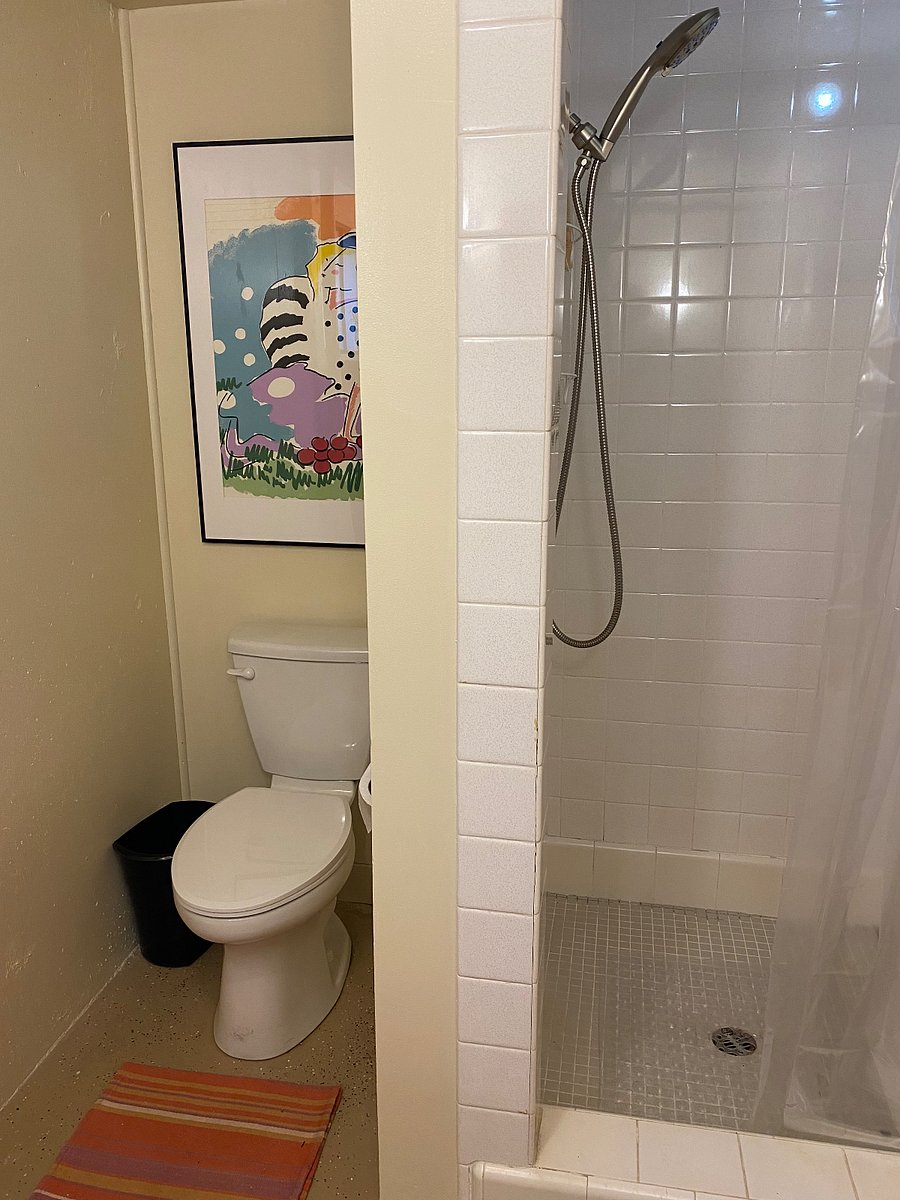 Large tiled shower.