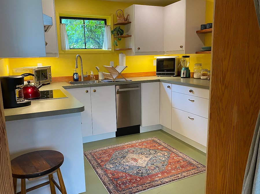 Kitchen is separate from living area