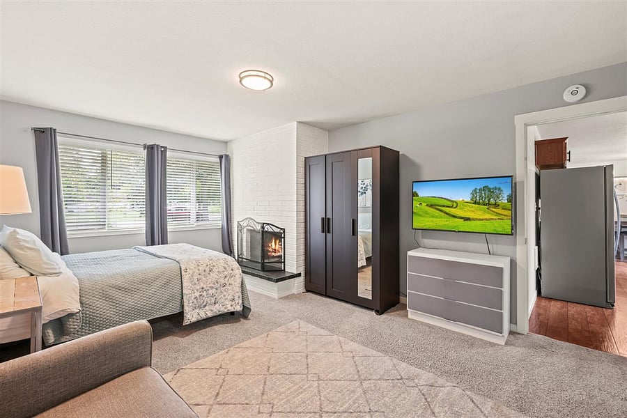 Suite includes wardrobe closet, dresser and Smart TV with Firestick.