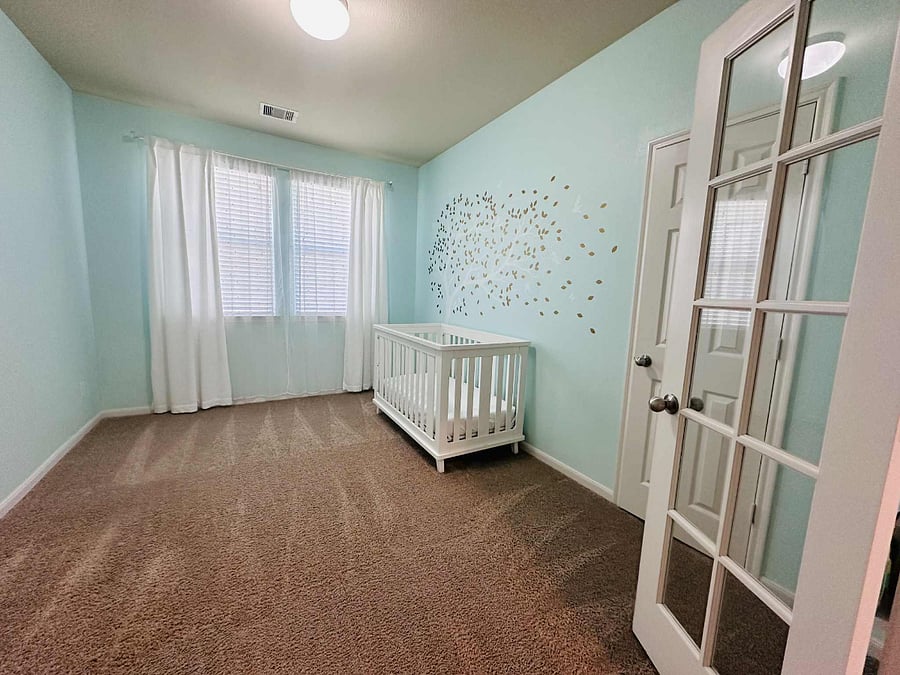 Nursery/Toddler Room | Fully equipped with crib, walk-in closet, hangers, children reading books and toys. Can be used as a multipurpose room for storage or yoga workouts :)