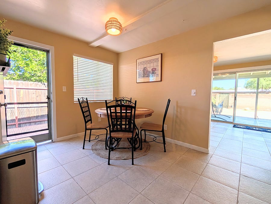 Breakfast nook off of kitchen