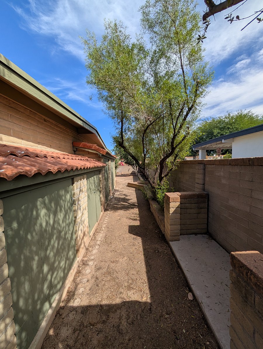 Extra storage on the side of the house if needed