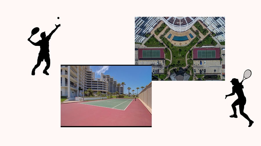 The Tennis Courts, mostly used for Pickleball