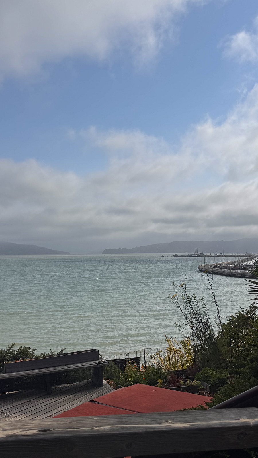 Views of Angel Island and the Golden Gate Bridge