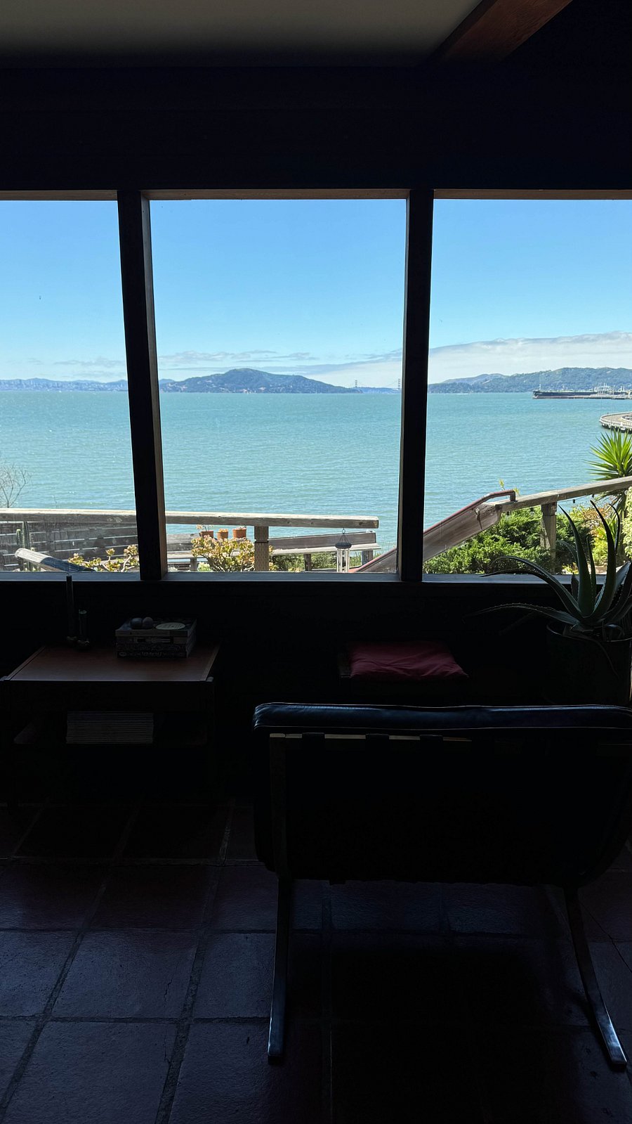 Living room seat overlooking the Bay