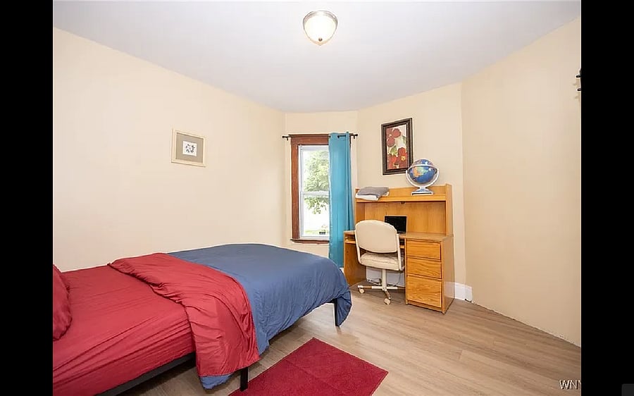 Blue Room - Corner Back Bedroom - Downstairs Unit