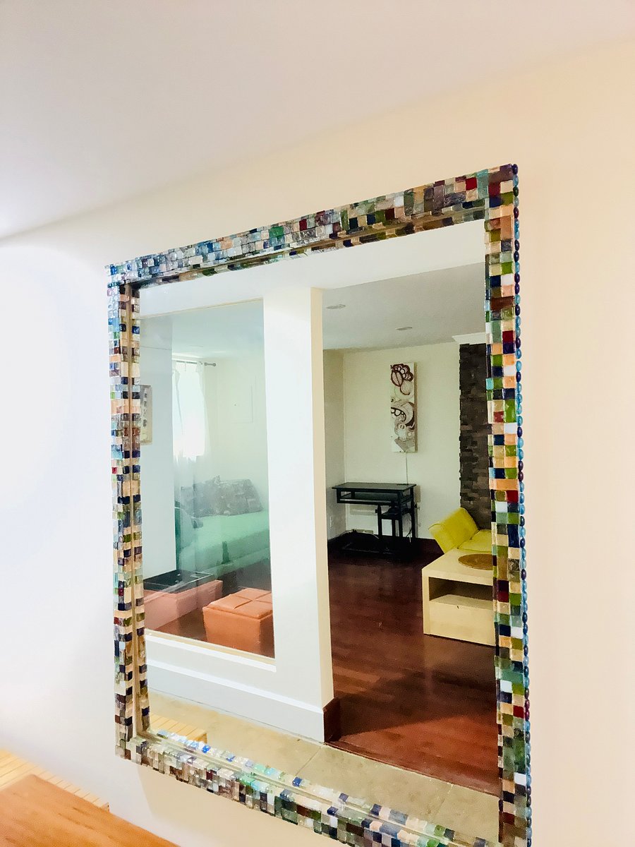 Beautiful accent hallway mirror