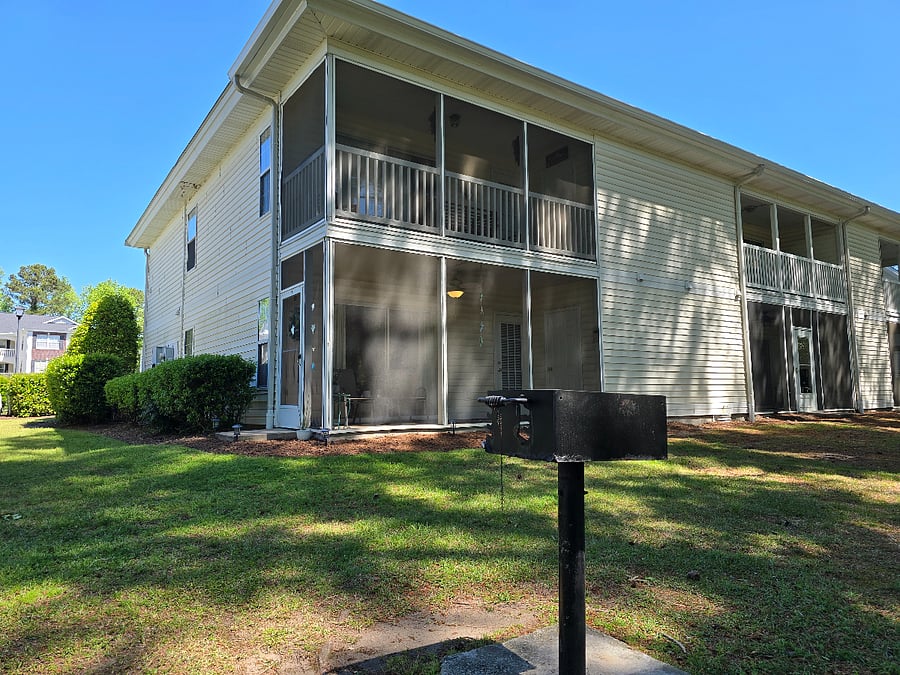 backyard with shared grill