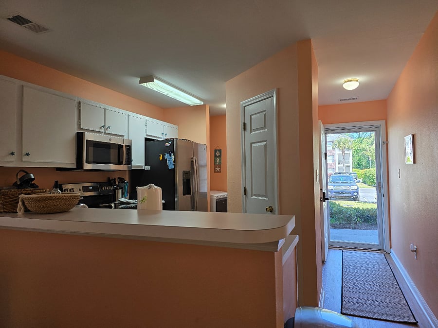 kitchen and entry way