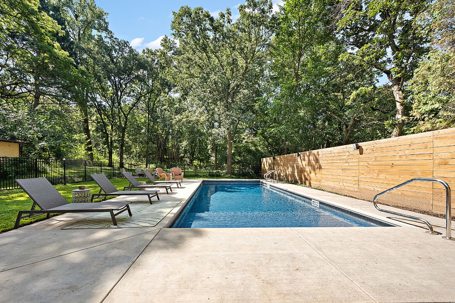 15x35 foot heated, salt water pool right outside your door.