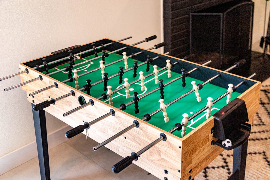 Foosball table, fun entertainment for families and long stays
