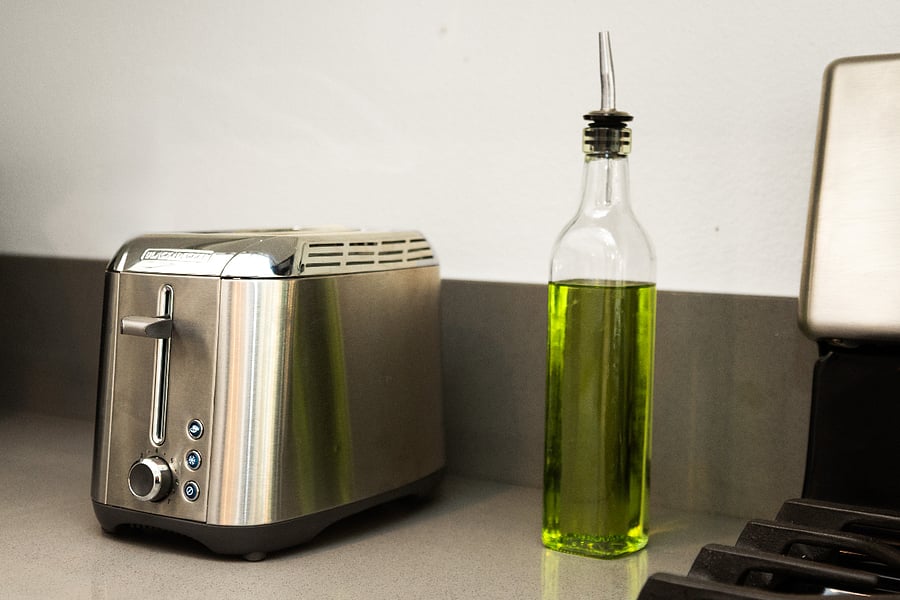 Kitchen essentials, coffee maker and toaster for daily living