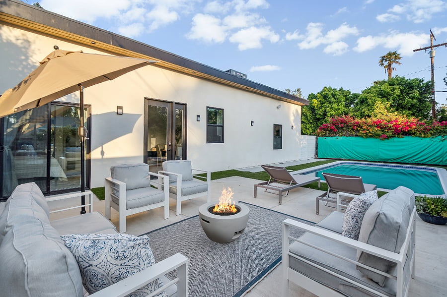 Furnished home with private pool and patio