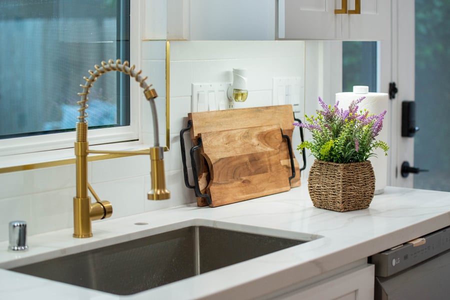Stocked kitchen with cookware for everyday use