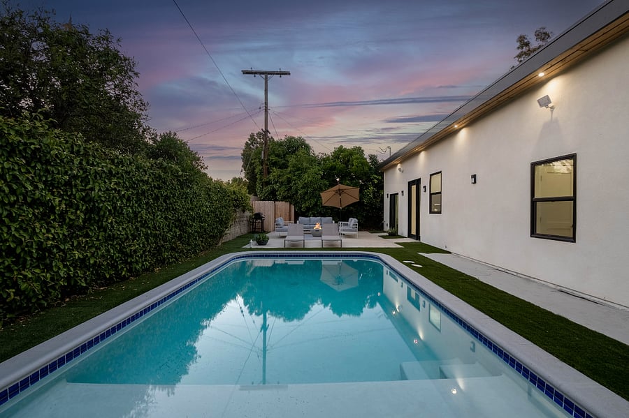 Peaceful backyard perfect after work shifts