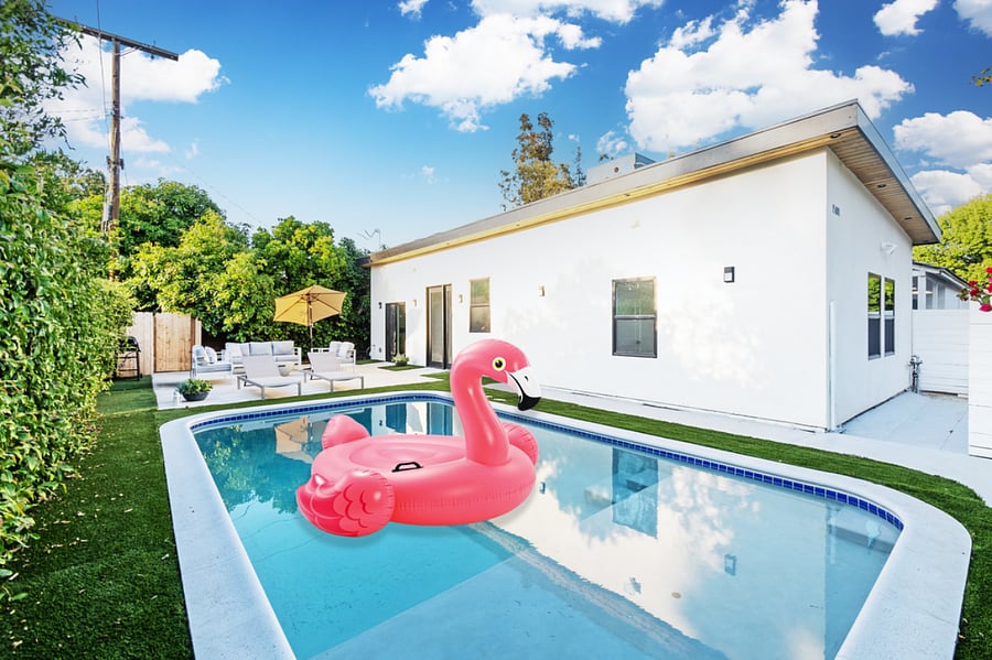 Private pool for long-term guests and family stays