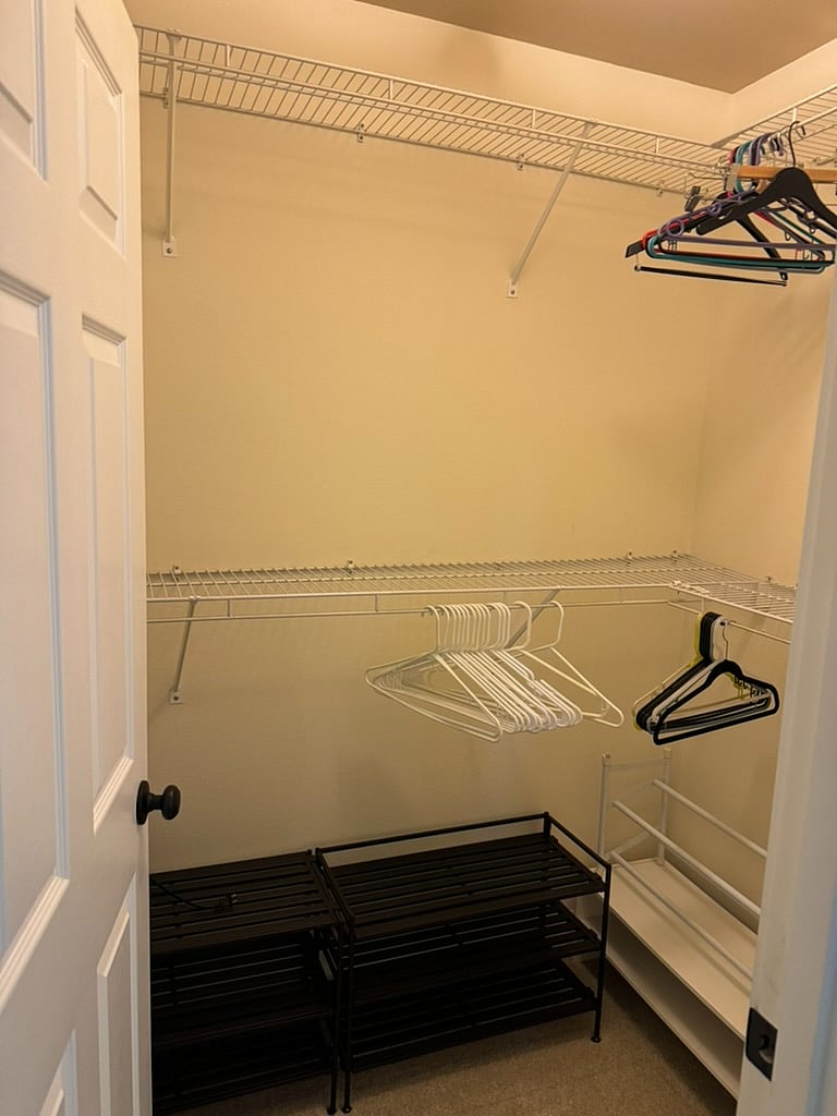 Master bedroom walk-in closet