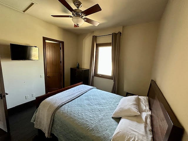 Bedroom 1 with bath access