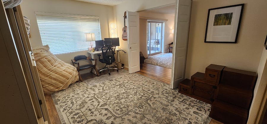 Second Bedroom/Office w/ queen Murphy Bed (Purple Mattress)