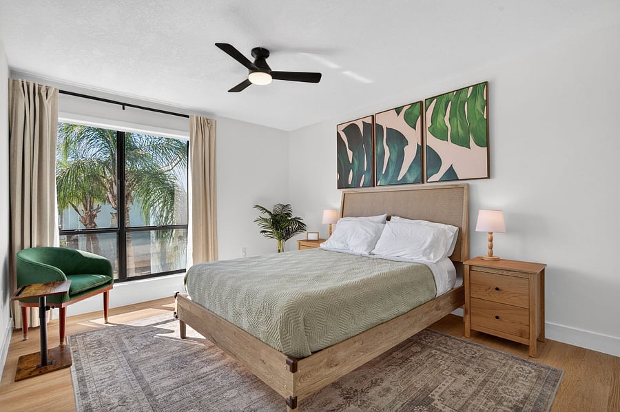 Bedroom 1 with queen bed